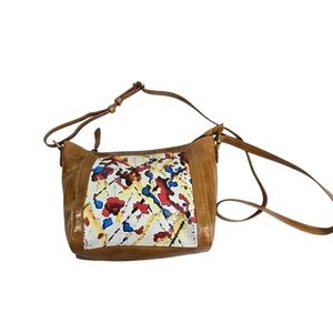 Artist Expressions by Sharif hand painted leather purse